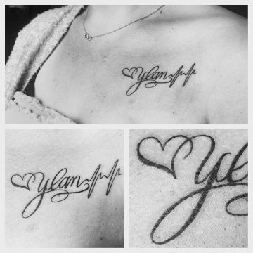 Tatouage calligraphie "Ylan"