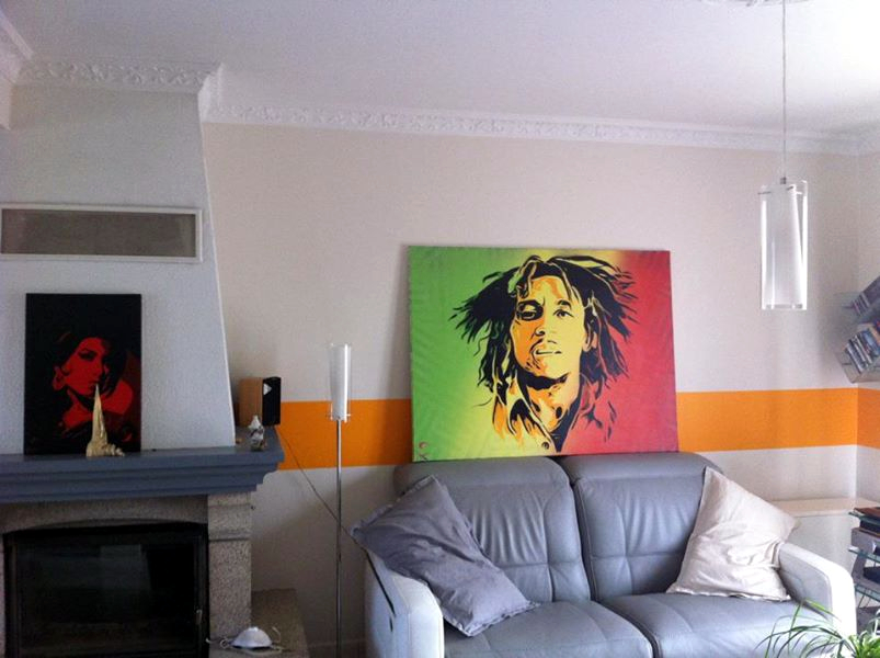 Peinture Bob Marley - en situation