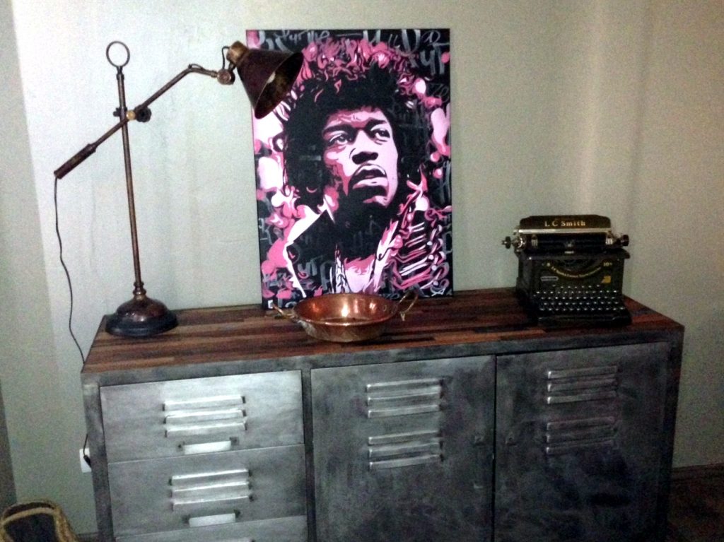 Peinture Jimmy Hendrix - en situation