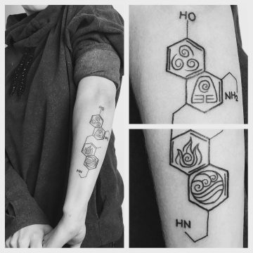 Tatouage Molécules & éléments