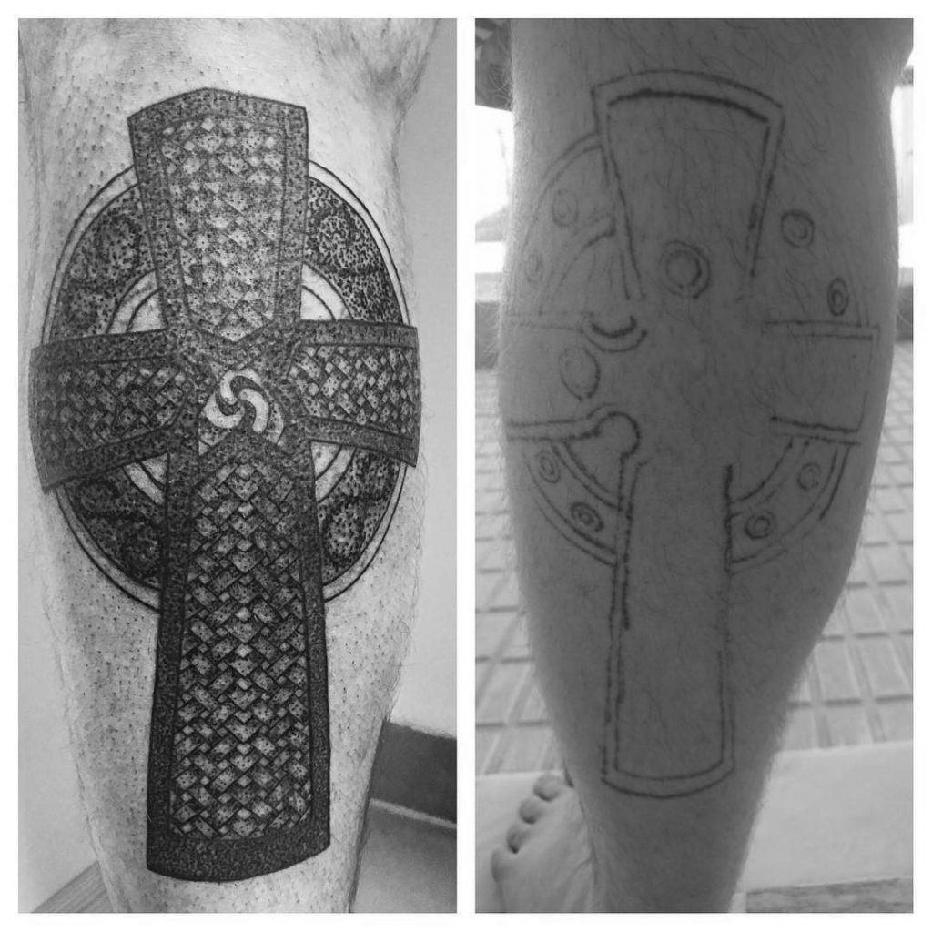 Tatouage cover Croix celte